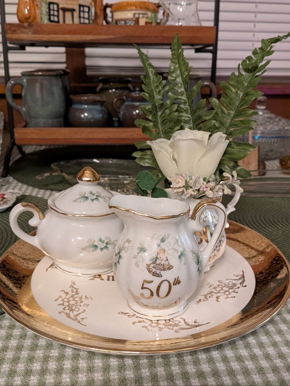 Vintage 50th Anniversary Porcelain Set